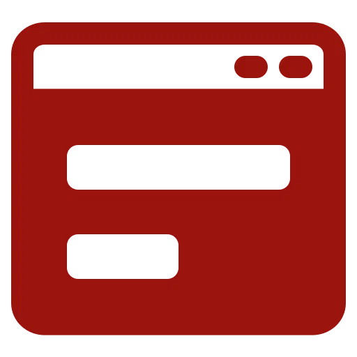 A red icon of a web browser window featuring two toggle switches in the top right corner and two rectangular content sections below, representing Solano County Roadside Assistance or a towing service interface.